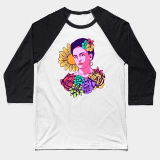 Frida Kahlo Collage Baseball T-Shirt